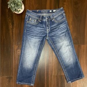 Miss Me Dark Blue Ankle Jeans